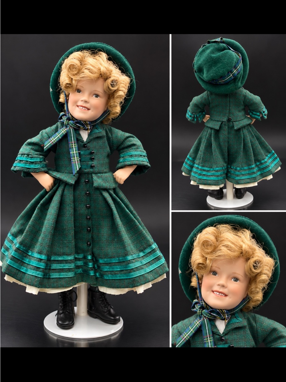 Elke Hutchens "The Littlest Rebel" Shirley Temple Doll MBI Danbury Mint 10"